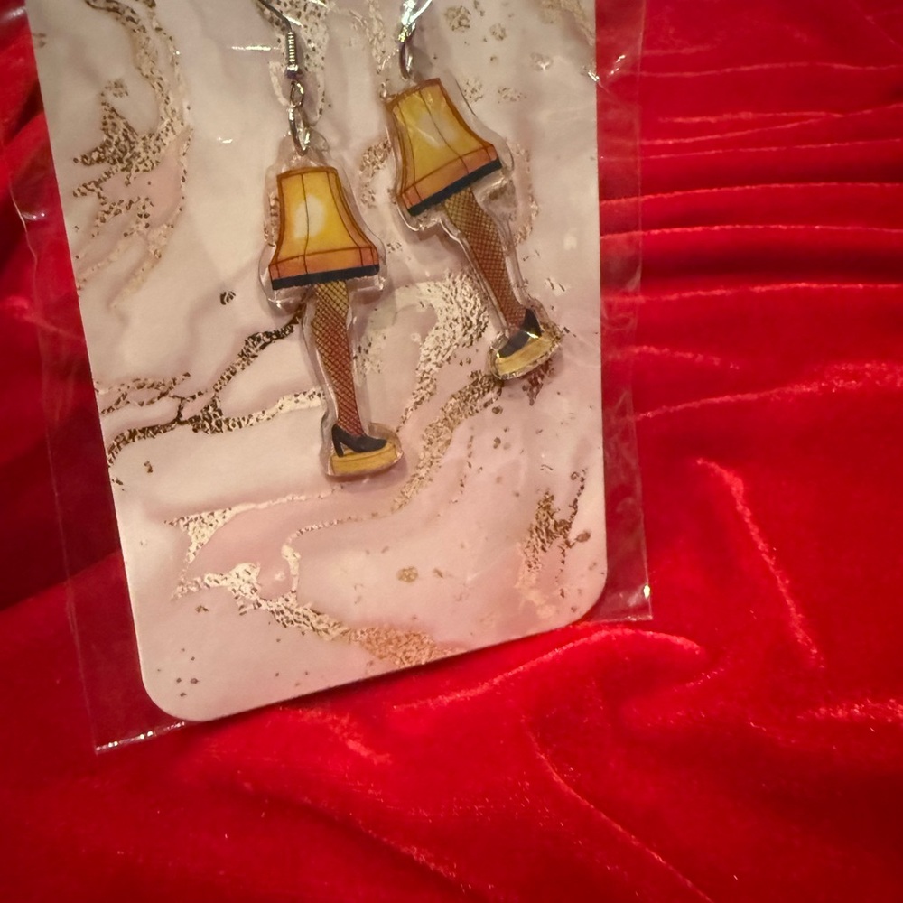Unique Leg Lamp Earrings - Picture 3 of 5